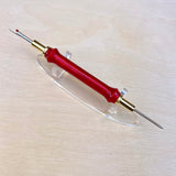 Gold / Red Diamond Resin / Seam Ripper with Stiletto - WrYT365