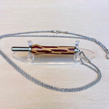 Chrome / Burgundy Cholla Cactus / Necklace Seam Ripper - WrYT365