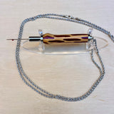 Chrome / Burgundy Cholla Cactus / Necklace Seam Ripper - WrYT365