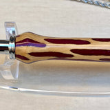 Chrome / Burgundy Cholla Cactus / Necklace Seam Ripper - WrYT365