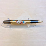 Chrome & Gold / Gold Cat Chiyogami Sirocco Twist / Ballpoint Pen - WrYT365