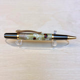 Chrome & Gold / Ladybugs Chiyogami Sirocco Twist / Ballpoint Pen - WrYT365