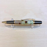 Chrome & Gold / Ladybugs Chiyogami Sirocco Twist / Ballpoint Pen - WrYT365