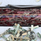 Black Ti & Ti Gold / Blood Money Shredded Cash and Red Resin Cigar Twist / Ballpoint Pen - WrYT365