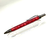 Gunmetal / Red Acrylic Blade Click / Ballpoint Pen - WrYT365