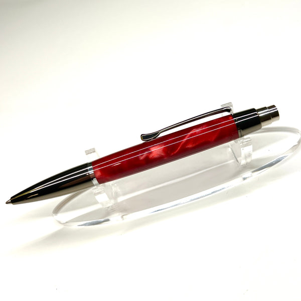 Gunmetal / Red Athena Click / Ballpoint Pen - WrYT365