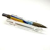 Antique Bronze Aluminum / White Blue Yellow Orange EDC / Mechanical Pencil - WrYT365