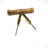 Gold / Bethlehem Olive Wood / Double Sewing Seam Ripper - WrYT365