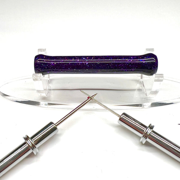 Chrome / Amethyst Purple Diamond Acrylic / Double Seam Ripper - WrYT365