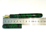 Steel Gold / Black & Green Ebonite / Bespoke Fountain Pen - WrYT365