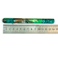 Stainless Steel / Green Copper Clear / Bespoke Fountain Pen - WrYT365