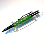 Rhodium & Black Ti / Green Circuit Board Sirocco / Ballpoint Pen - WrYT365