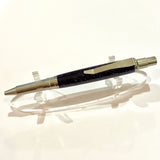 Stainless Steel / Dark Purple Diamond Coyote Click / Ballpoint Pen - WrYT365