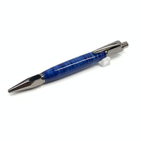 Gunmetal / Blue Maple Hex Click / Ballpoint Pen - WrYT365