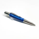 Stainless Steel / Blue Acrylic Liberty / Ballpoint Pen - WrYT365