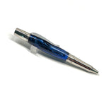 Stainless Steel / Blue Black Acrylic Liberty / Ballpoint Pen - WrYT365