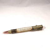 Antique Brass / 2nd Amendment Eagle Bolt Action / Ballpoint Pen - WrYT365
