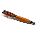 BlkTi / Stab Dyed Orange Maple / Fountain Pen - WrYT365