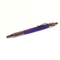 Gunmetal / Plum Purple Diamond Click / Ballpoint Pen - WrYT365
