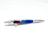 Aluminum / Red White Blue Acrylic / Pencil - WrYT365