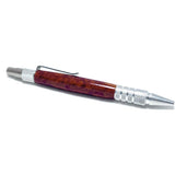 Aluminum / Coolibah Burl Click / Ballpoint Pen - WrYT365