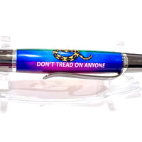 Rhodium/Black Ti / Don't Tread Pride Ares / Ballpoint Pen - WrYT365