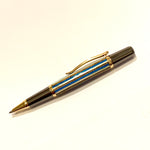 Gold/Gunmetal / Blue & Brown Spectraply Sirocco / Ballpoint Pen - WrYT365