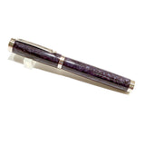 Polished Steel / Black/Purple Acrylic / Rollerball Pen - WrYT365