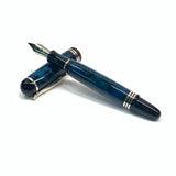 Chrome / Blue Maple Churchill / Fountain Pen - WrYT365
