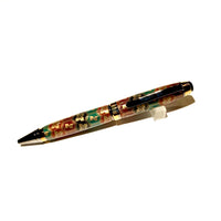 Blk Plat/Gold Ti / Chiyogami Acrylic Cigar / Ballpoint Pen - WrYT365