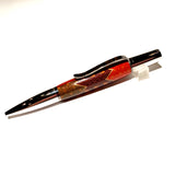 Rhodium/Black Ti / Red & Purple Chiyogami Ares / Ballpoint Pen - WrYT365