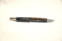 Chrome Click / Blue & Brown Acrylic / Ballpoint Pen - WrYT365