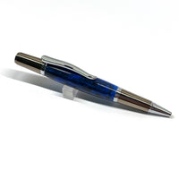 BlkTi/Chrome / Blk/Blue Acrylic Sirocco / Ballpoint Pen - WrYT365